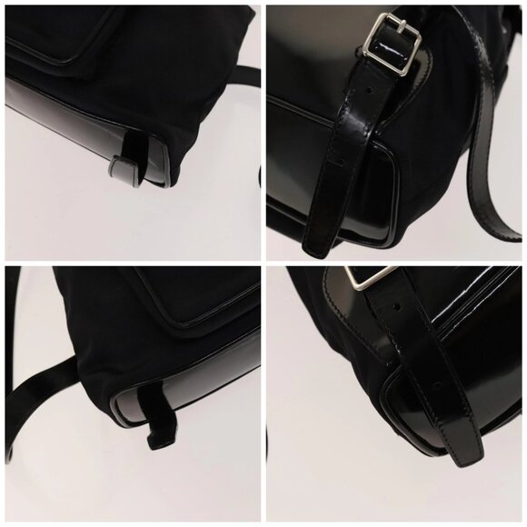 GUCCI Bamboo Backpack Canvas Black Silver 003 1998 0030 Auth 140163 - Picture 16 of 16